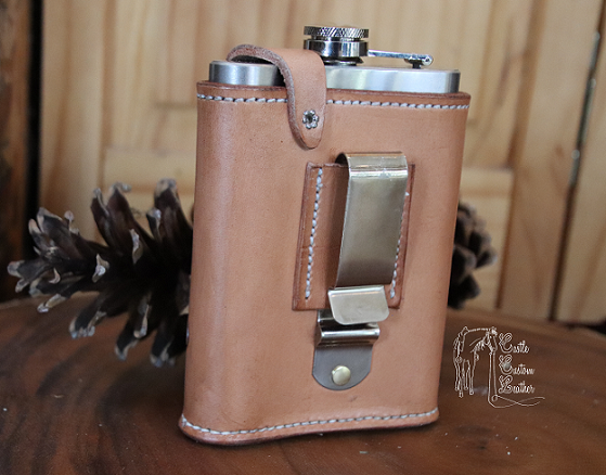 Flask Cover – Castle Custom Leather