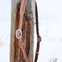 Split ear headstall with nickle hardware.